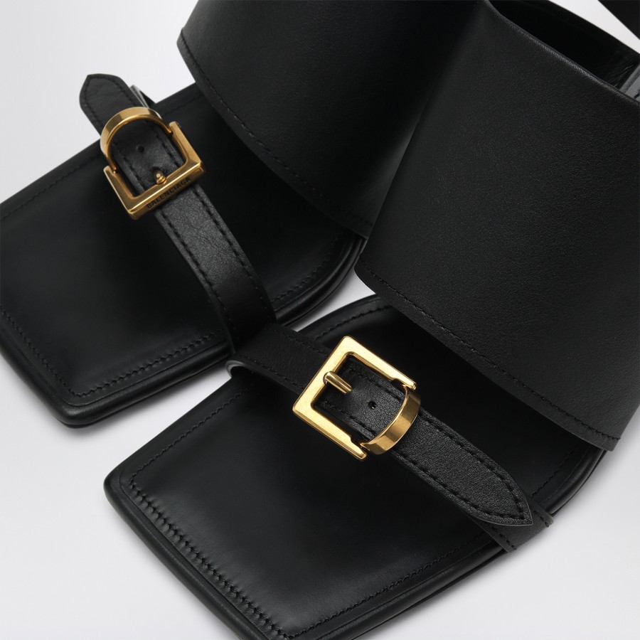 Balenciaga Black leather Bel Air sandals | TheDoubleF