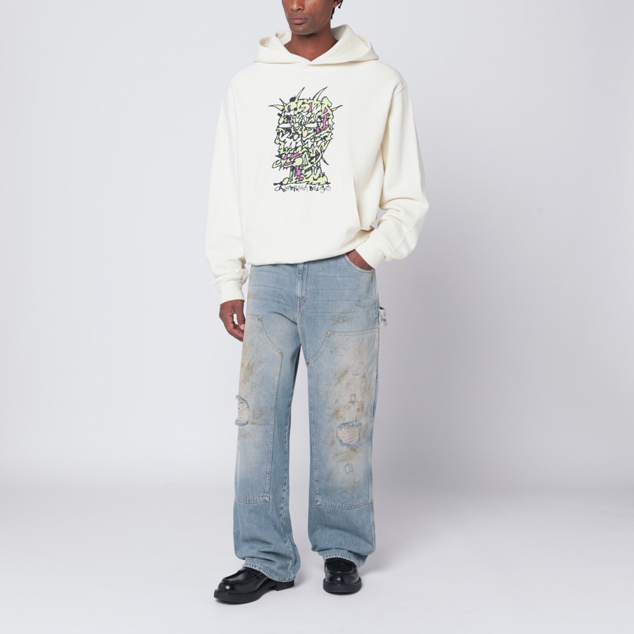 スウェット・トレーナー BRAIN DEAD LIGHT BEIGE SCRAMBLED HEAD SWEATSHIRT Brain Dead Light beige Scrambled Head sweatshirt | TheDoubleF