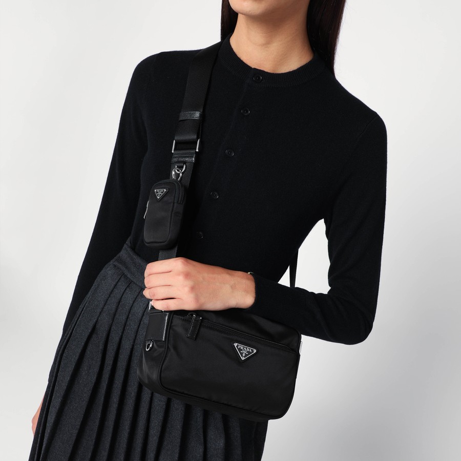 Prada Black Re-Nylon crossbody bag | TheDoubleF