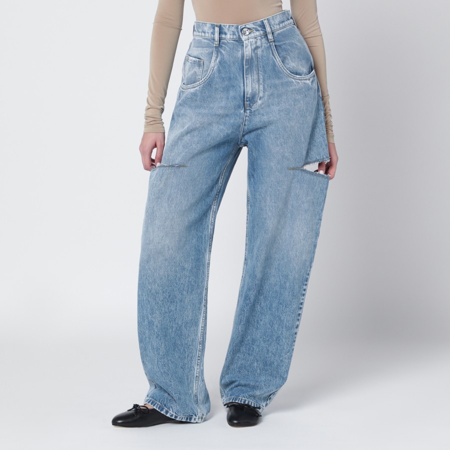 Maison Margielaブルーデニム Maison Margiela Loose blue jeans with drawstrings | TheDoubleF