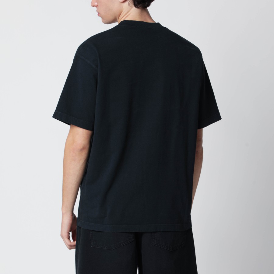 Stone Island Navy blue T-shirt with logo patch | TheDoubleF