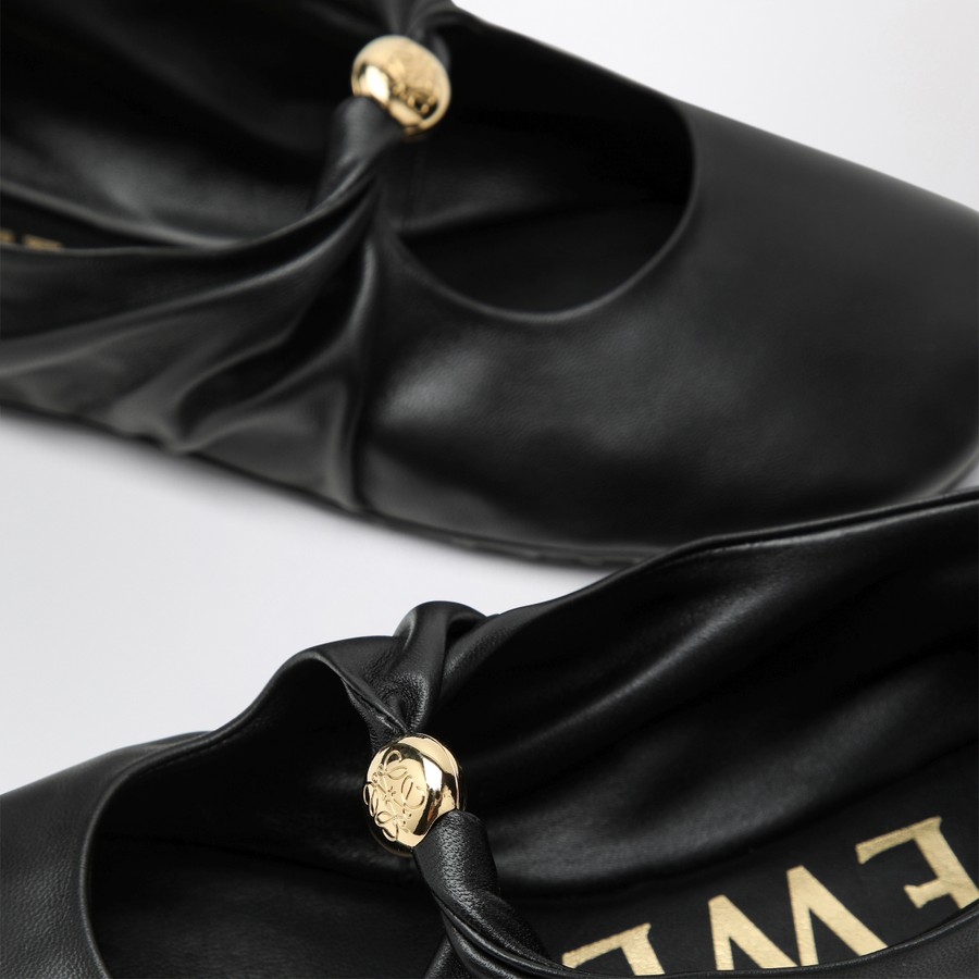 Loewe Black nappa pebble ballerina | TheDoubleF