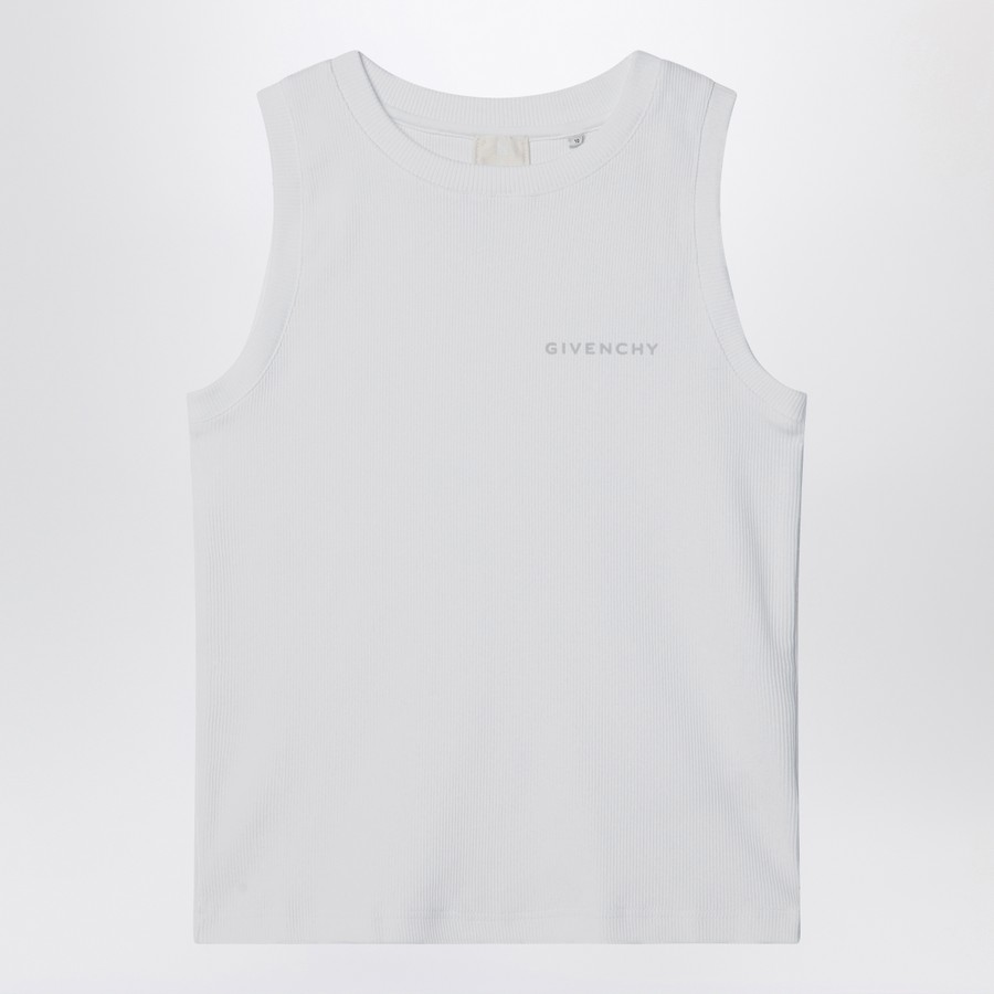 Givenchy White ribbed tank top with logo | TheDoubleF