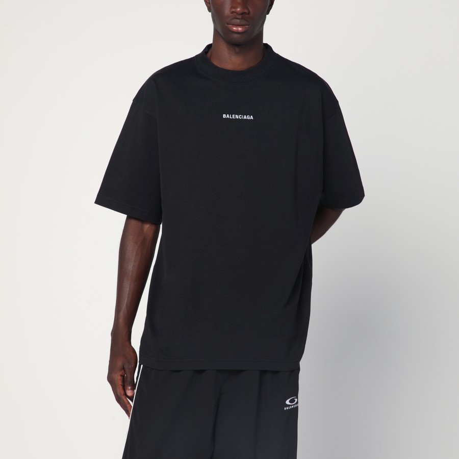 Tシャツ・カットソー BALENCIAGA BLACK NEW BALENCIAGA BACK MEDIUM FIT T-SHIRT New Balenciaga Back T-shirt Medium Fit in Black | Balenciaga US