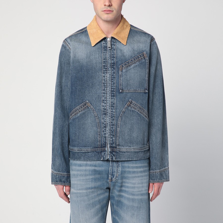 【関税&送料込】Alexander Mcqueen Denim Jacket Alexander McQueen Denim jacket with suede collar | TheDoubleF