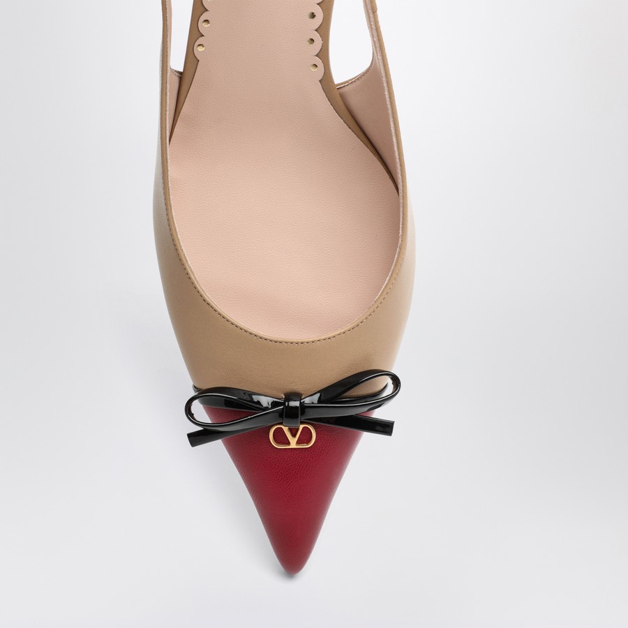 シューズ・サンダルその他 Valentino Garavani Slingback Bepointy 60MM beige/bordeaux Valentino Garavani Slingback Bepointy 60MM beige/bordeaux