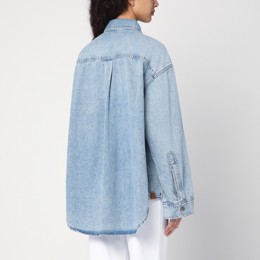 Tシャツ・カットソー HAIKURE SS25 NEW OFELIA DENIM SHIRT (HEW06080DF161 L0877) HAIKURE Oversized Ofelia blue denim shirt | TheDoubleF