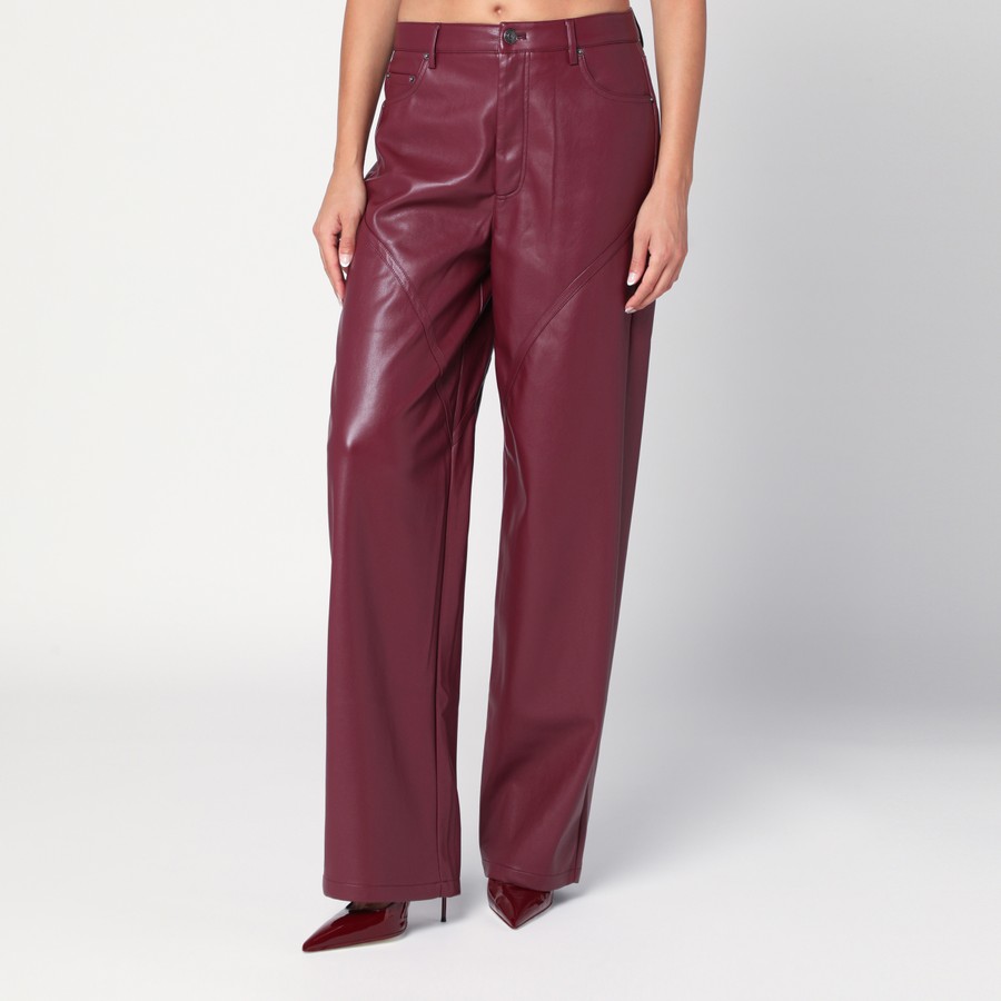 【関税&送料込】Rotate Trousers Bordeaux ROTATE Birger Christensen Bordeaux faux leather trousers