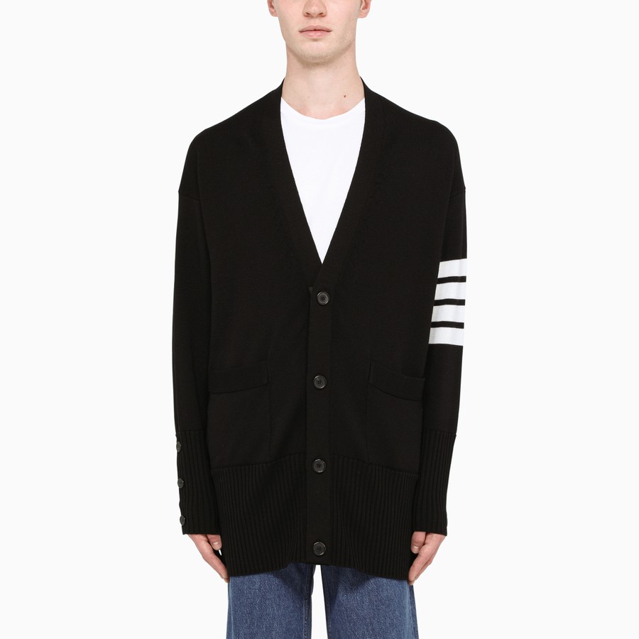 thom browne black cardigan