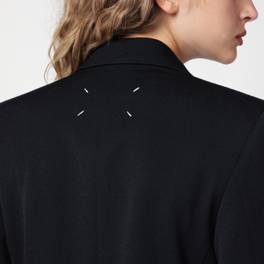 Maison Margiela Black double-breasted jacket in wool