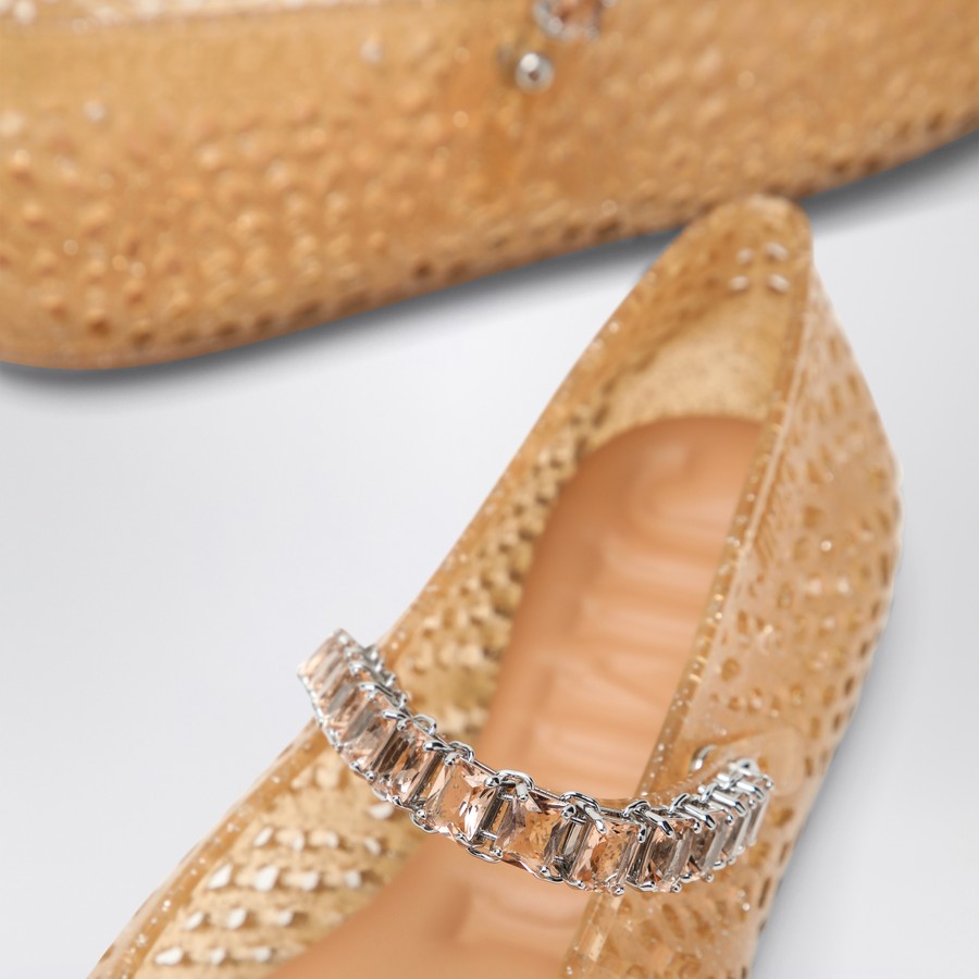 フラットシューズ JIMMY CHOO THE JELLY TRANSPARENT BEIGE BALLET FLATS Jimmy Choo The Jelly transparent beige ballet flats with