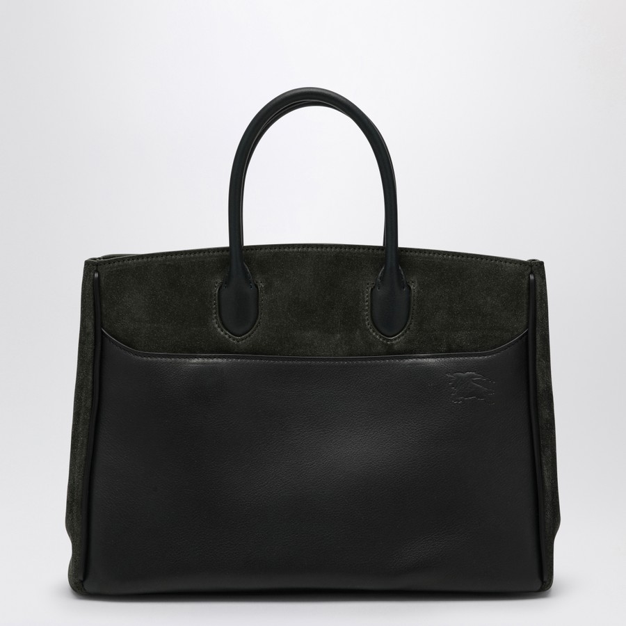 トートバッグ BURBERRY ROCKING HORSE MEDIUM DARK GREEN SUEDE TOTE Burberry Rocking Horse small dark green suede tote | TheDoubleF