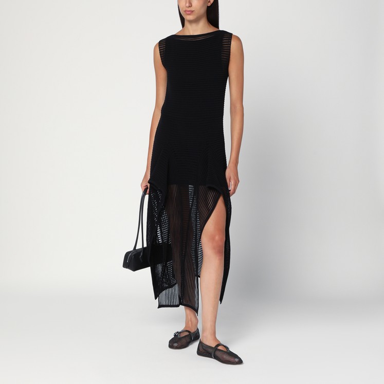 Alaïa Long burgundy draped jersey dress | TheDoubleF