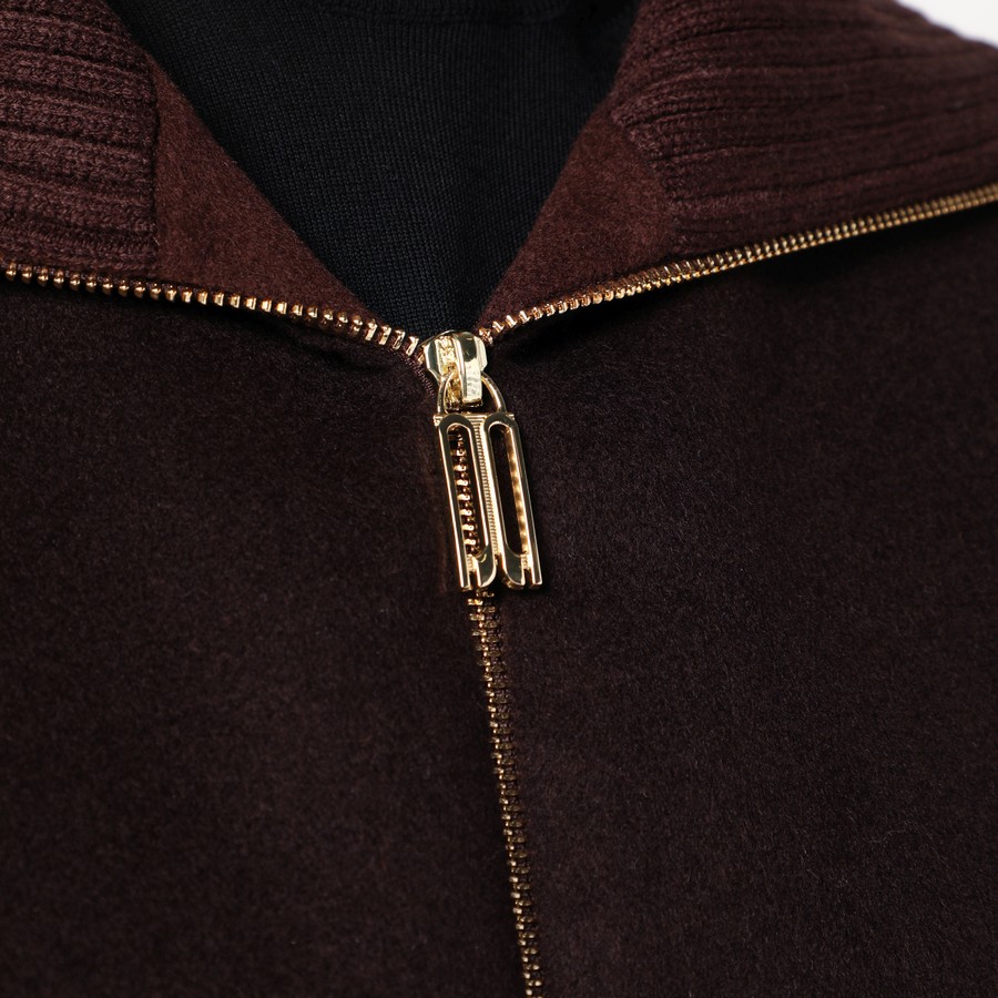 ジャケット Victoria Beckham Brown zip-up cardigan Victoria Beckham Brown zip-up cardigan | TheDoubleF