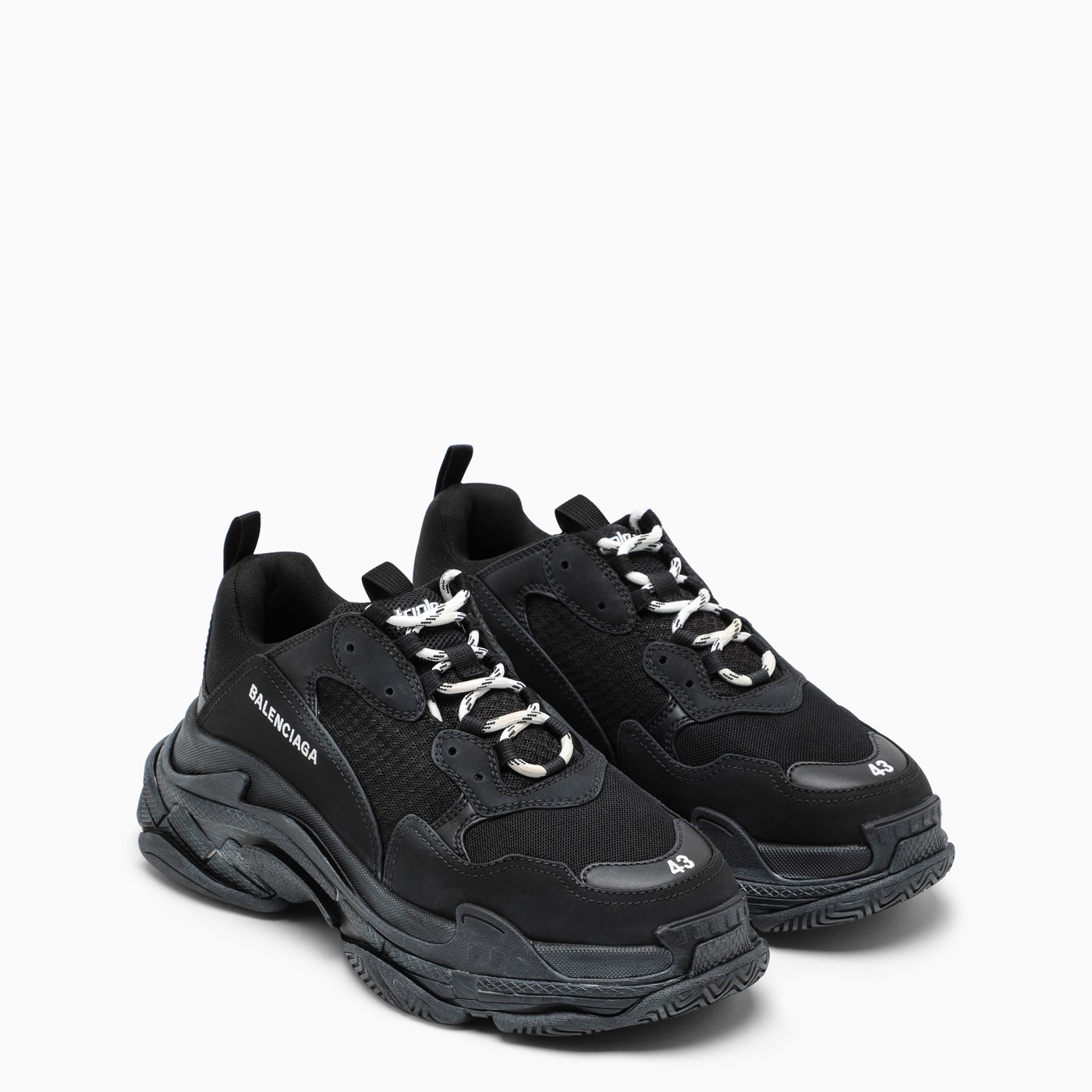 balenciaga shoes black triple s