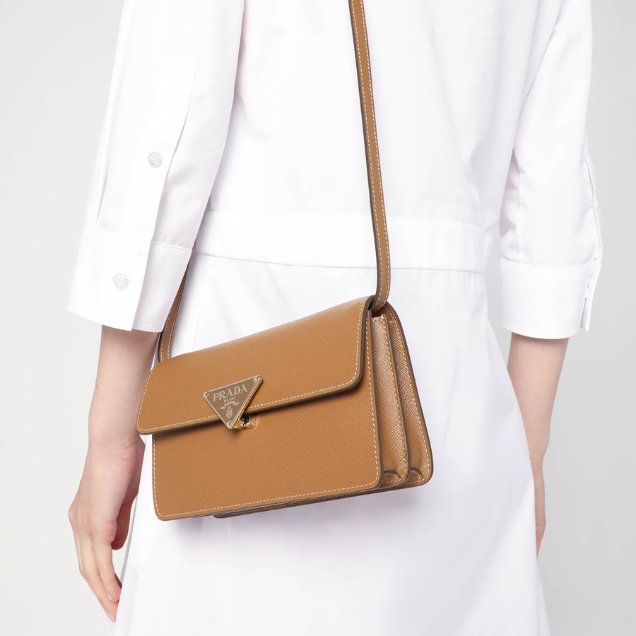 バッグ・カバンその他 Prada Mini caramel-coloured bag in Saffiano Prada Mini caramel-coloured bag in Saffiano | TheDoubleF