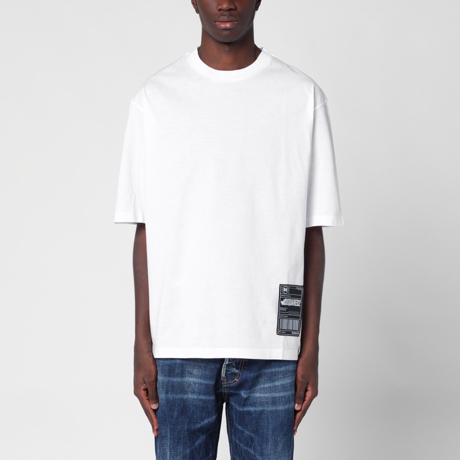 Dsquared2 White T-shirt with logo patch | TheDoubleF