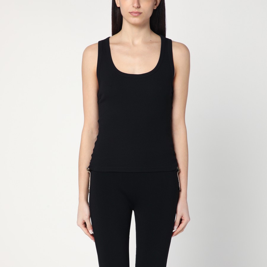 【送料&関税込】Burberry Black Stretch Cotton Tank Top Stretch Cotton Tank Top in Black - Women | Burberry® Official