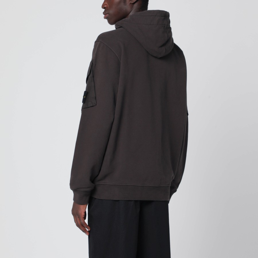 Stone Island Felpa con cappuccio grigia scura TheDoubleF