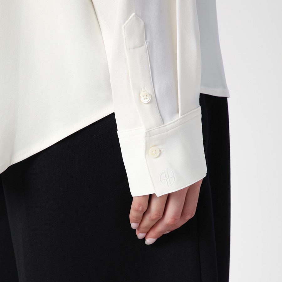 Tシャツ・カットソー ANINE BING SS25 BRAXTON SHIRT (A0710840IVY26 IVORY) ANINE BING Braxton Shirt - Ivory
