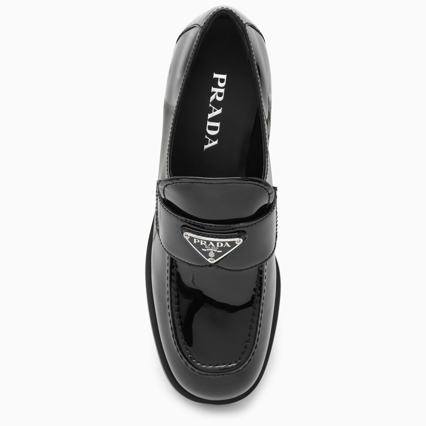 Prada Black patent leather moccasin TheDoubleF