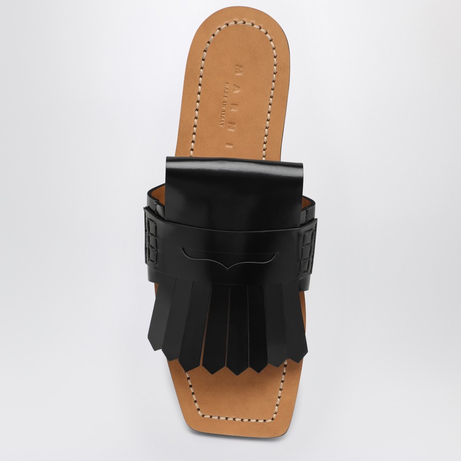 Marni Black leather Bambi sandal | TheDoubleF
