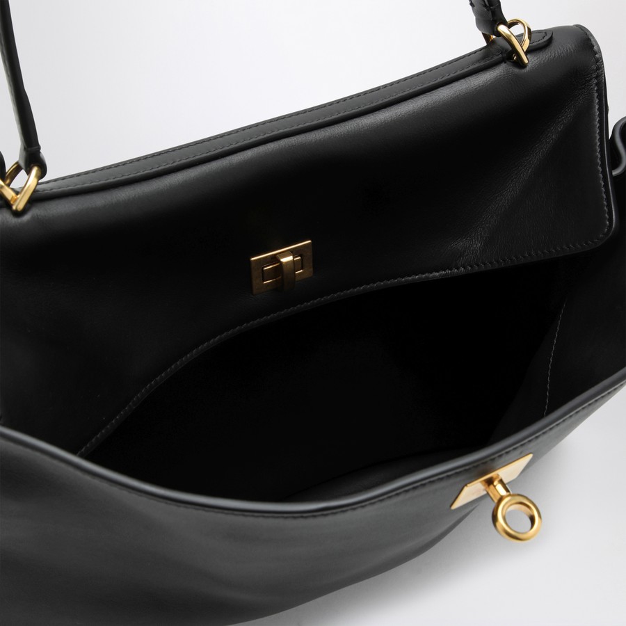 Balenciaga Smooth black calfskin medium Rodeo bag | TheDoubleF