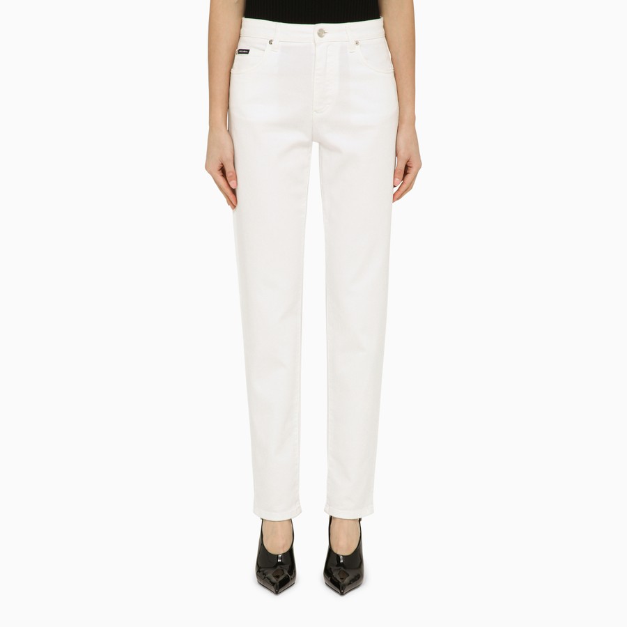 パンツ DOLCE  GABBANA Women Straight Pants FTCS0DG8IB7S9001 White Wool pants in White for Women | Dolce&Gabbana® US