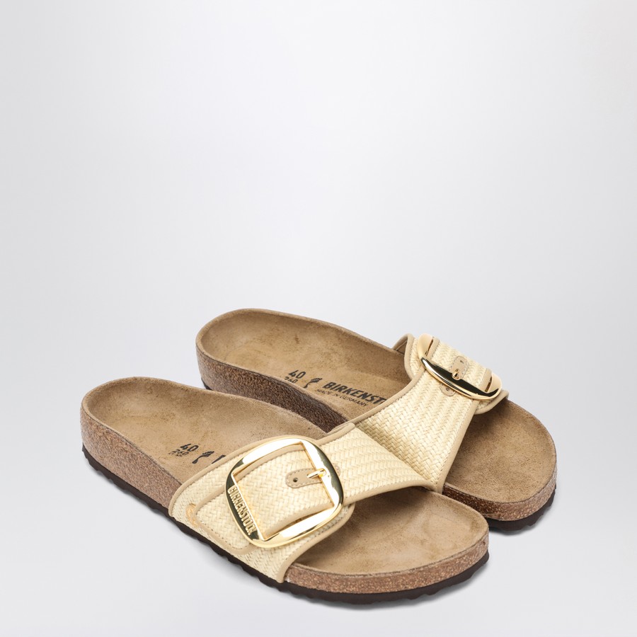 Birkenstock Madrid Big Buckle Raffia-Pantoletten TheDoubleF