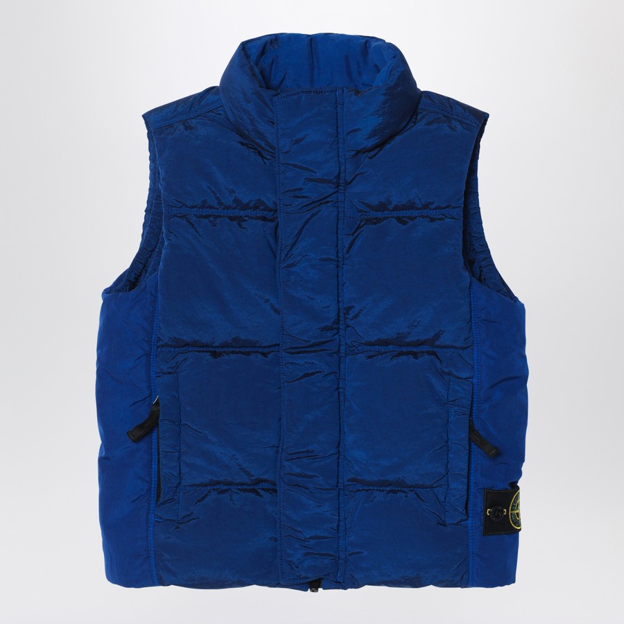 Stone Island Electric blue zip gilet TheDoubleF