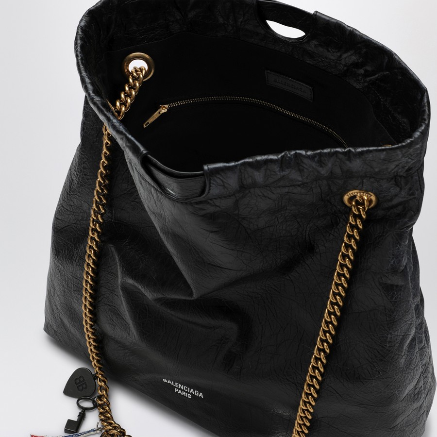 Balenciaga Crush Media black leather tote bag | TheDoubleF