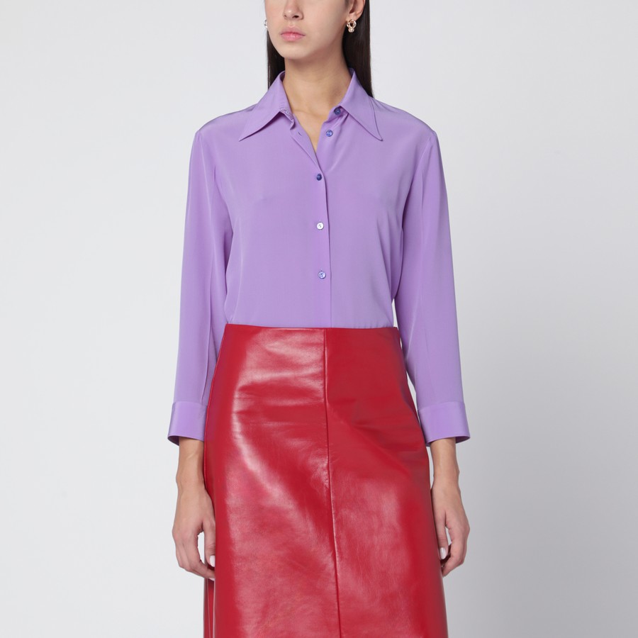 GUCCI Chemise violette en soie TheDoubleF