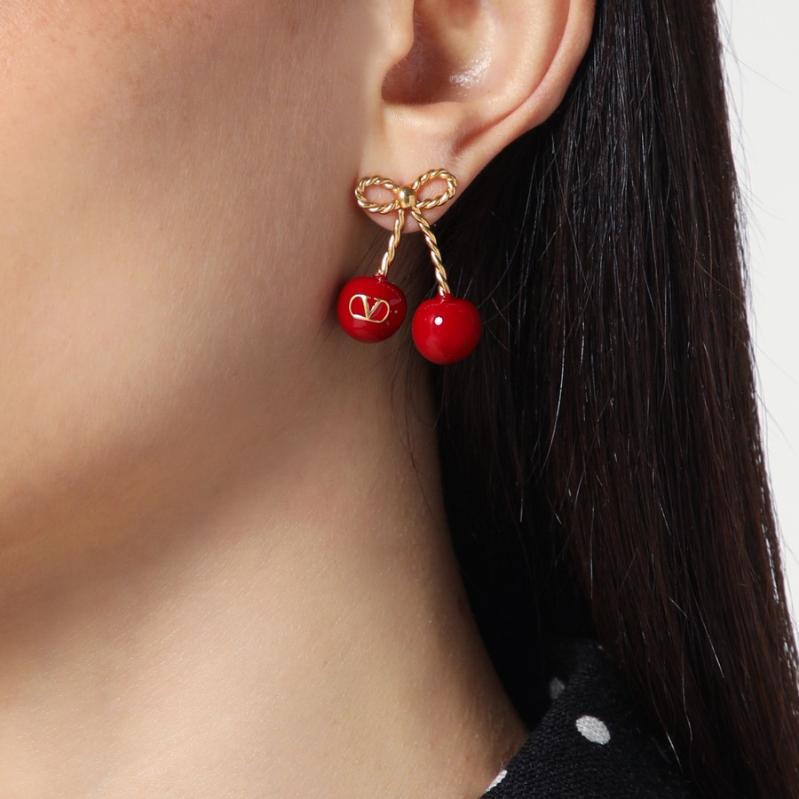 【関税&送料込】Valentino Garavani Orecchini Valentino Garavani Chez Valentino Cherryfic earrings for