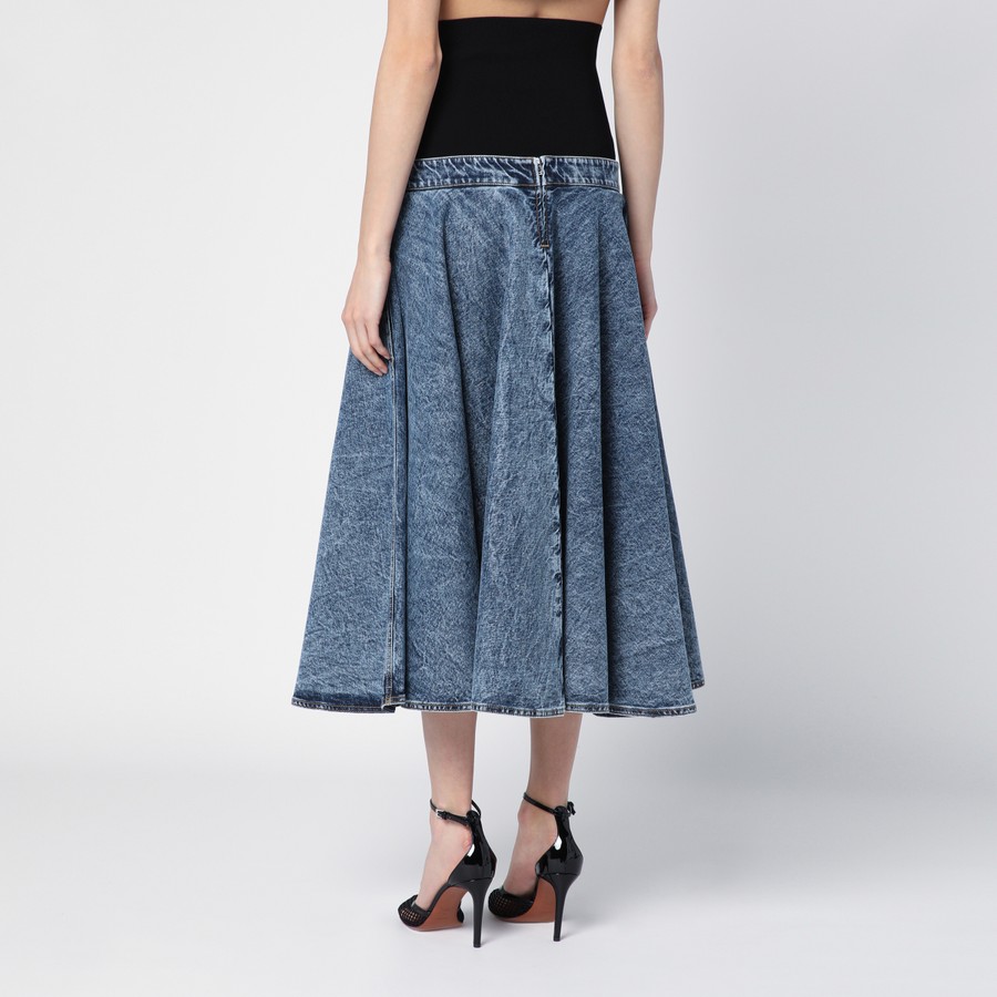 ALAIA PRINTED MIDI SKIRT スカート Alaïa Printed Sheer Latex Midi Skirt Grey ALAÏA