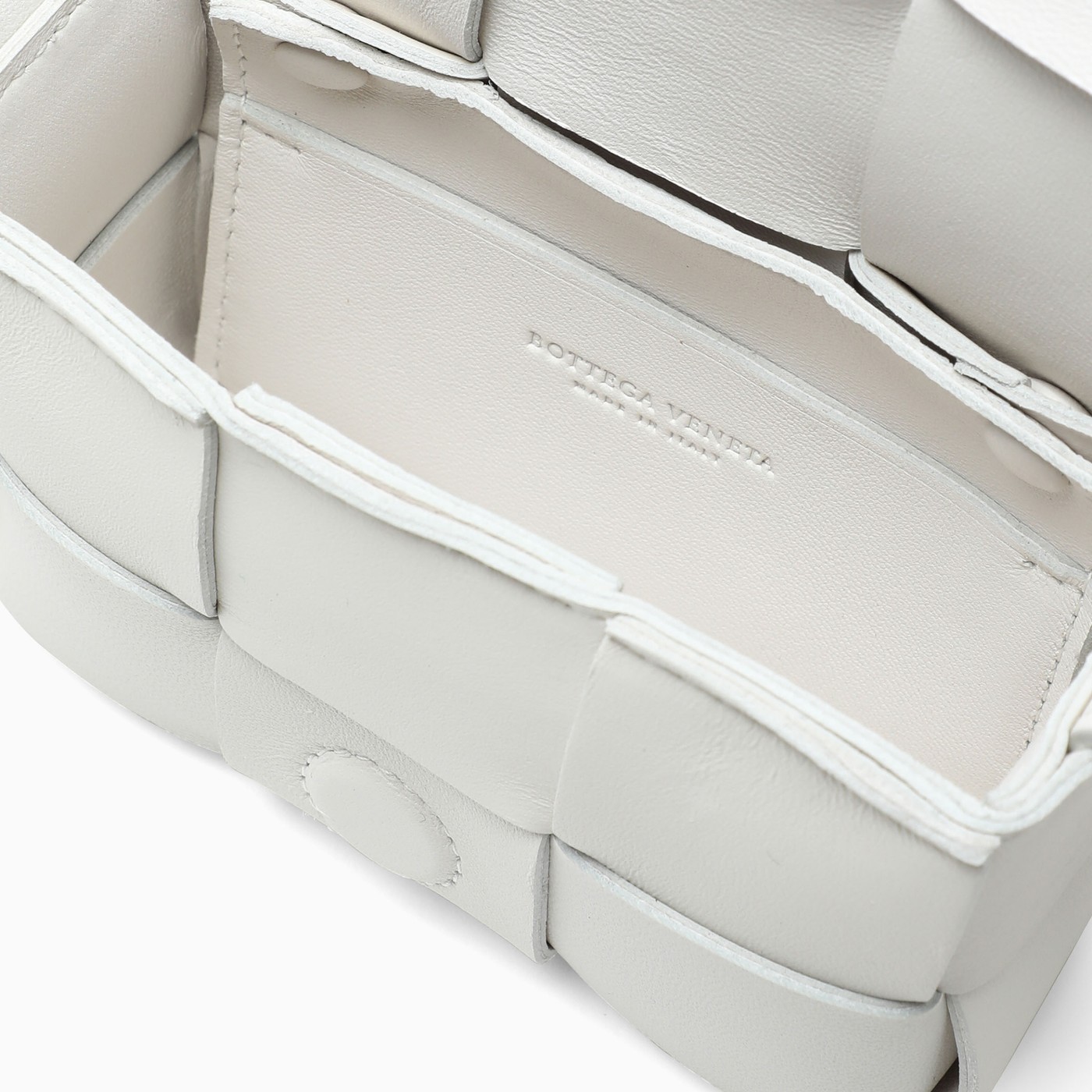 Bottega Veneta White Cassette Candy cross-body bag | TheDoubleF