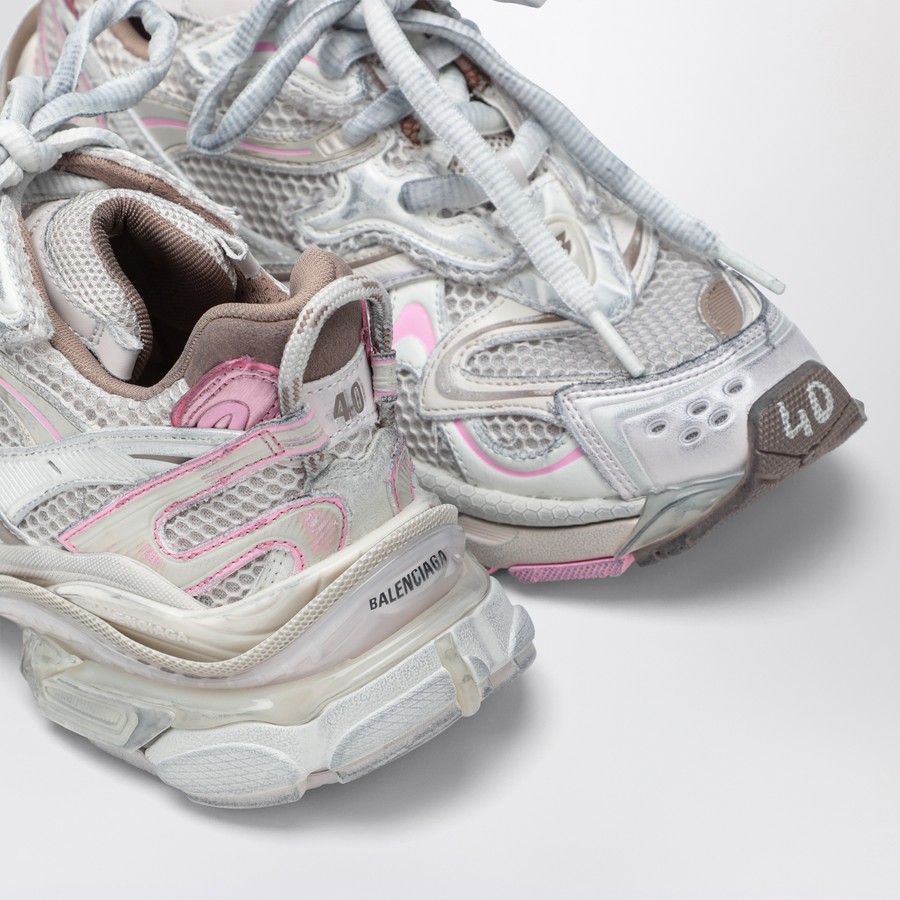 スニーカー BALENCIAGA SS25 'Runner 2.0' sneakers (779064W3RXP 2050) Balenciaga Sneaker Runner white/taupe/pink | TheDoubleF