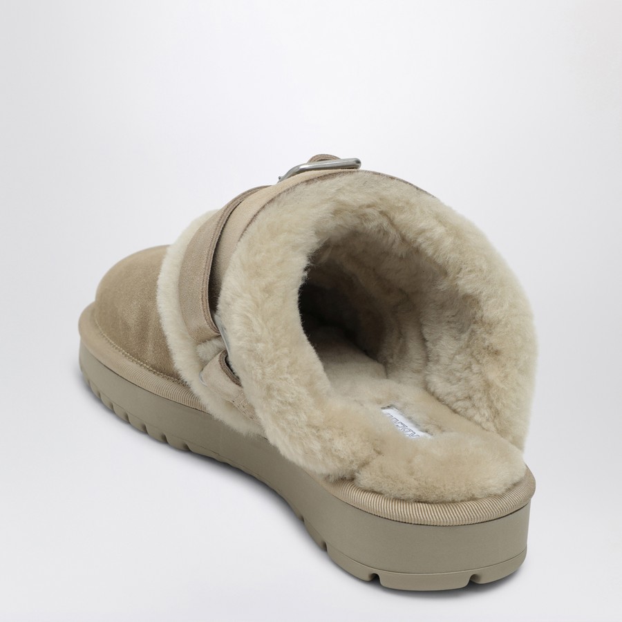 【関税&送料込】Burberry Chubby Mule In Suede And Beige Shea Burberry Chubby mule in suede and beige shearling | TheDoubleF