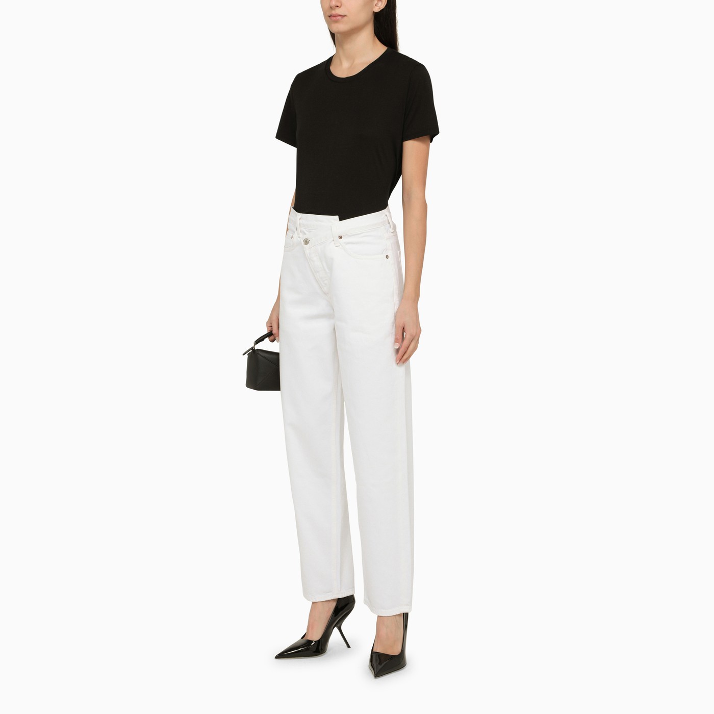 AGOLDE Milk white denim deconstructed jeans TheDoubleF