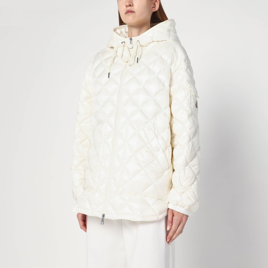 ジャケット Moncler White quilted jacket in nylon Moncler White quilted jacket in nylon | TheDoubleF
