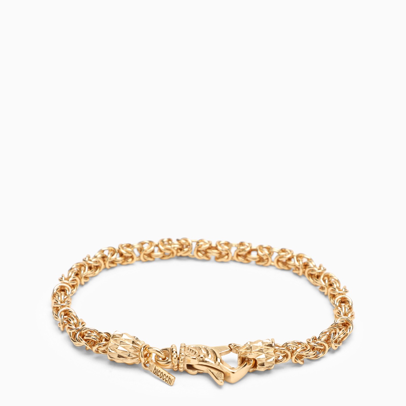 Emanuele Bicocchi Gold torchon bracelet in 925 silver TheDoubleF