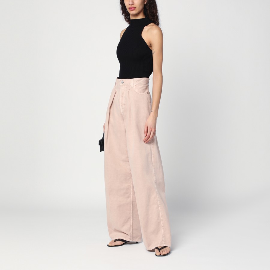 デニム・ジーパン HAIKURE FW25 \"CANDY WIDE-LEG\" JEANS (HEW03340GF139PT T0417) HAIKURE Wide-leg Candy jeans in light blue | TheDoubleF