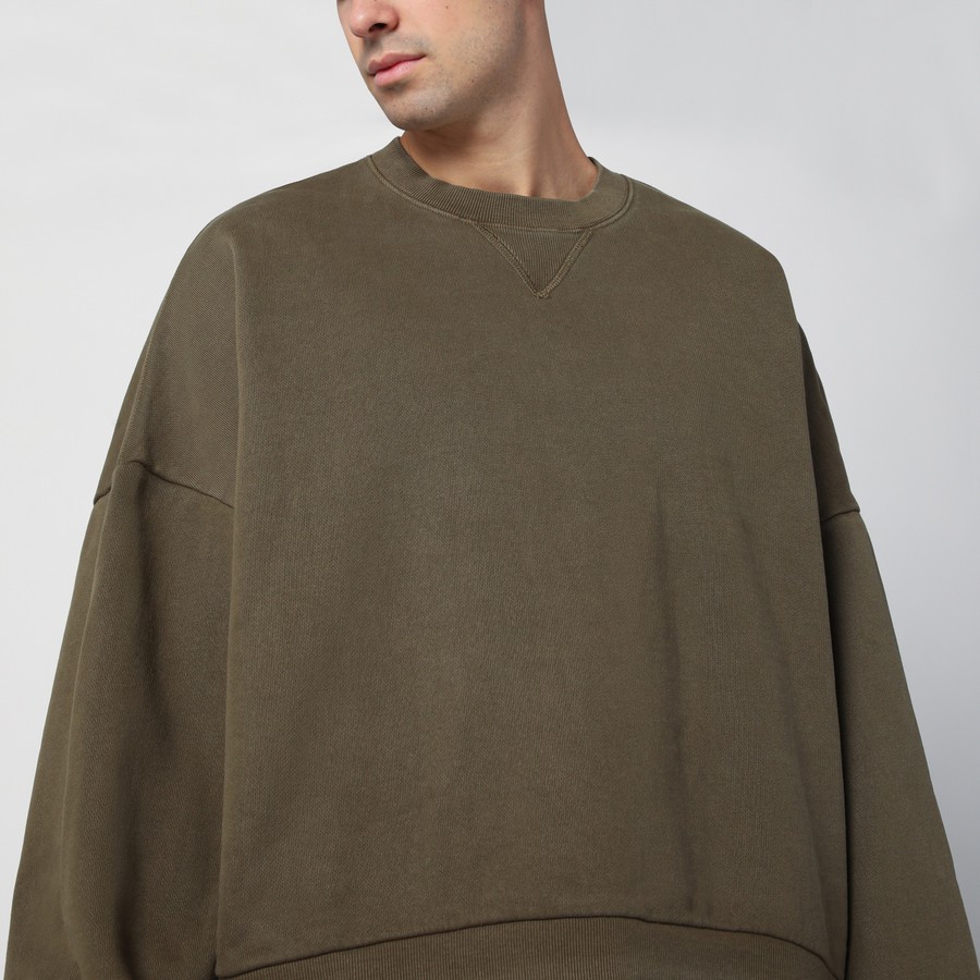 スウェット・トレーナー ENTIRE STUDIOS MILITARY GREEN SWEATSHIRT IN COTTON Entire Studios Military green sweatshirt in organic cotton