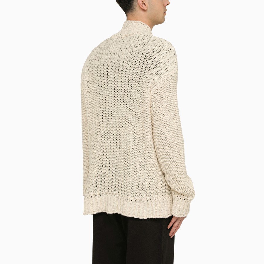 Roberto Collina White perforated cotton cardigan | TheDoubleF