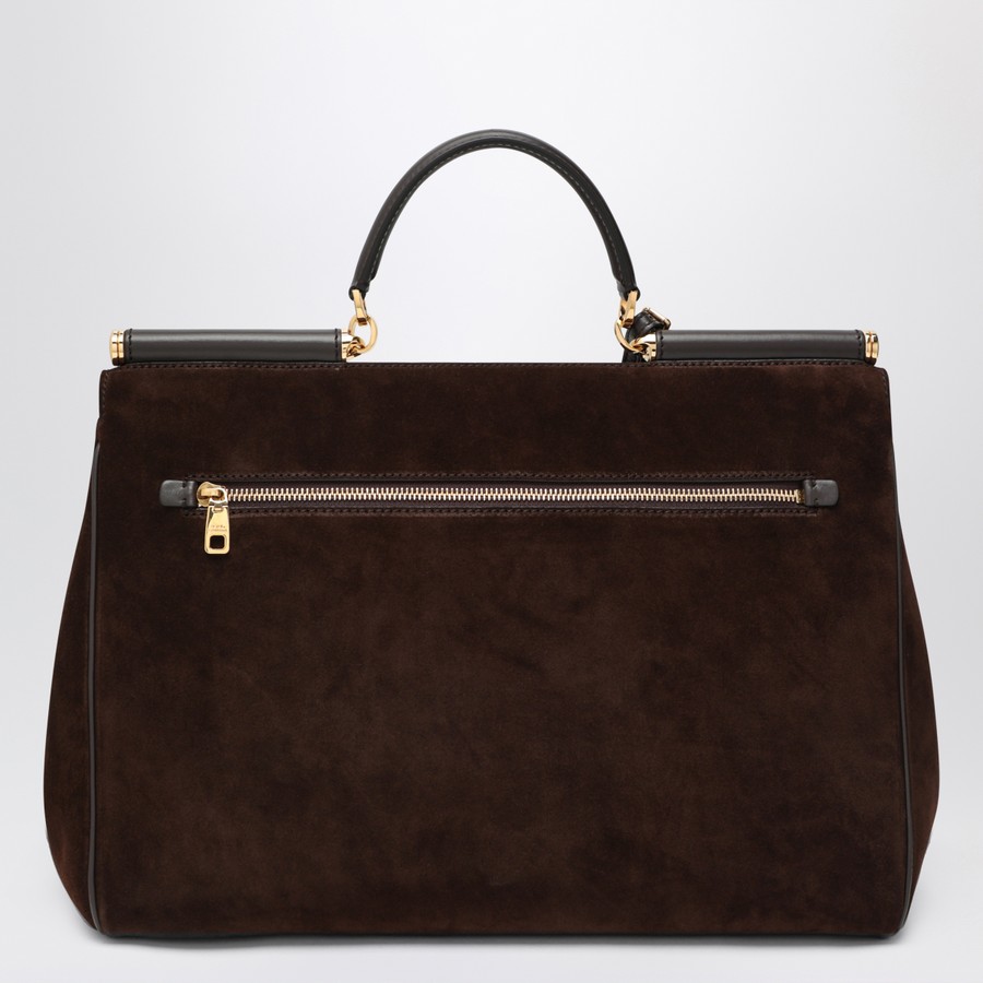ショルダーバッグ・ポシェット Dolce&Gabbana Ebony Brown Suede Large Bag My Sicily Dolce&Gabbana Ebony brown suede large bag My Sicily | TheDoubleF