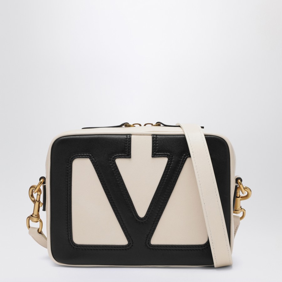 ハンドバッグ WHITE AND BLACK LEATHER VIVA SUPERSTAR TOP HANDLE BAG Valentino Garavani Viva Superstar: tote bag