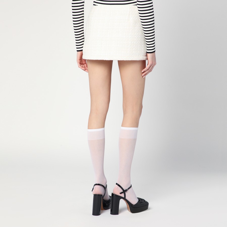 【関税&送料込】Marc Jacobs Ivory Textured Tweed Mini Skirt Marc Jacobs Ivory textured tweed mini skirt | TheDoubleF