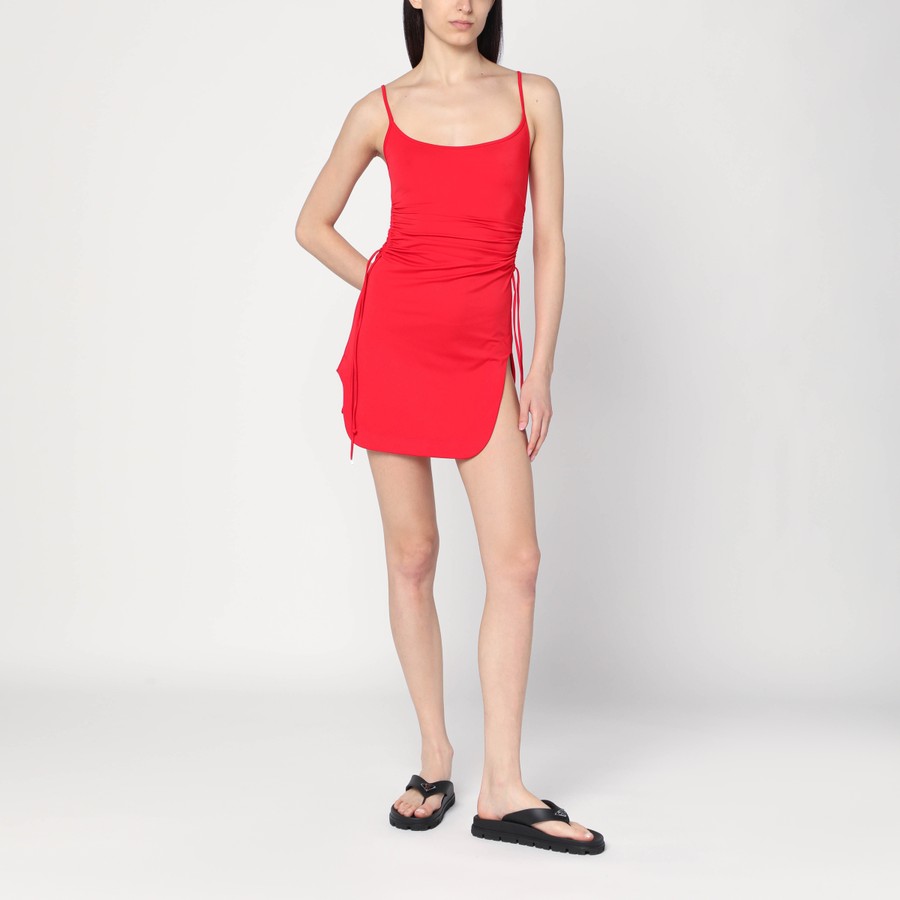 水着・ビーチグッズその他 The Attico Red beach cover-up in stretch fabric The Attico Red beach cover-up in stretch fabric | TheDoubleF