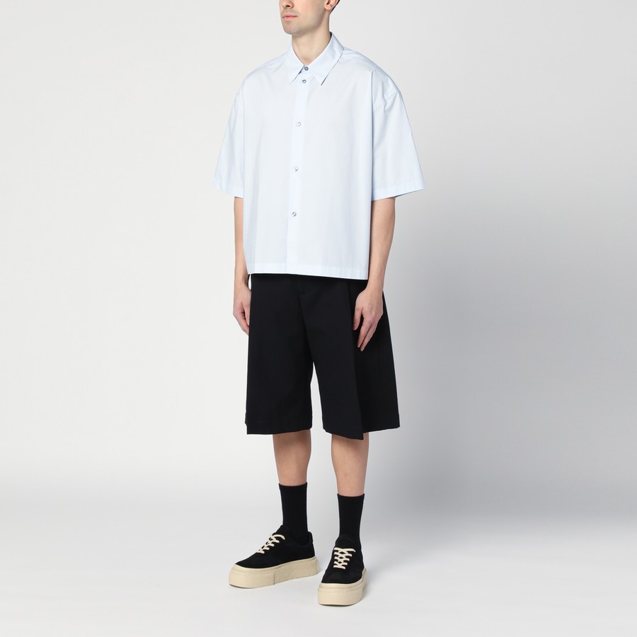STUDIO NICHOLSON Light blue shirt in organic cotton | TheDoubleF