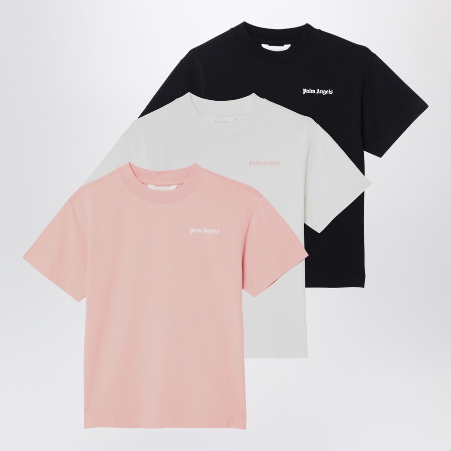 Palm Angels Set of three cotton T-shirts with logo | TheDoubleF