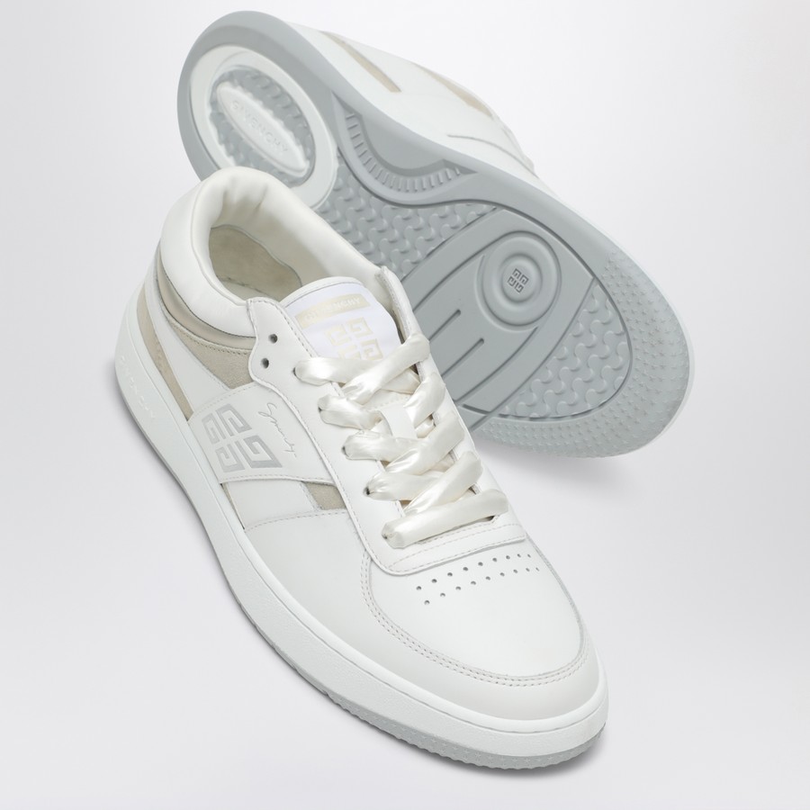 【Givenchy】LOW TOP SNEAKERS◆BE004CE2BX Givenchy White/beige leather and suede sneakers 4G | TheDoubleF